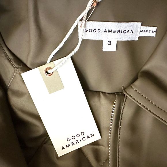 Good American Better Than Leather Oversized Chore Jacket - Size 3 (Large) - Picture 6 of 6